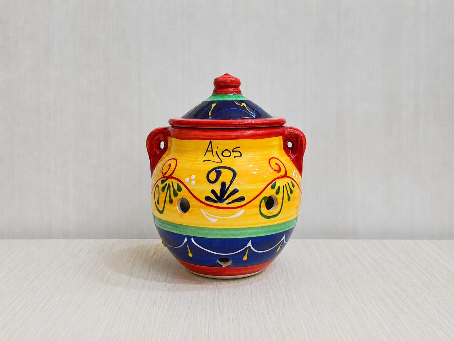 スペイン陶器 ガーリックポット