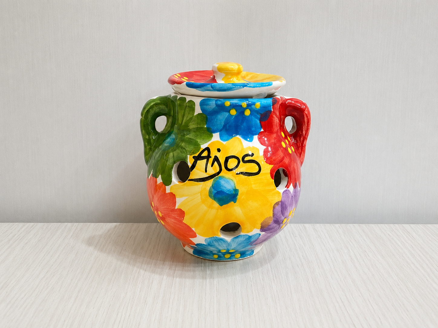 スペイン陶器 ミニガーリックポット